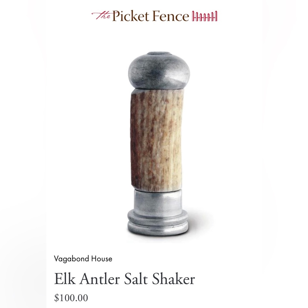 Elk Antler Salt and Pepper Shakers
